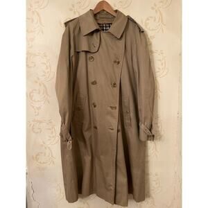 Men's Size 50 Burberry's London Nova Check Lined Trench Coat